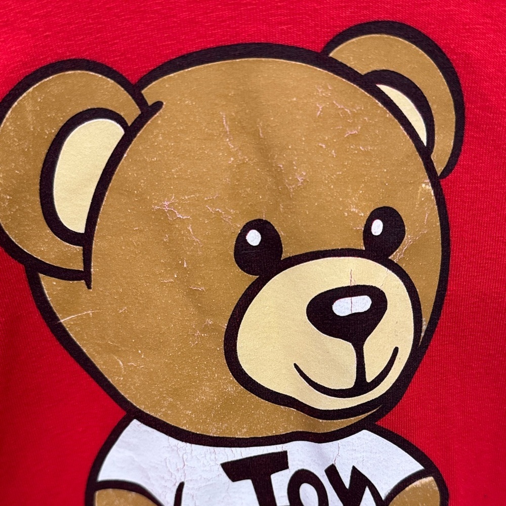 Moschino Red Teddy Bear Graphic Tee - Picture 3 of 8